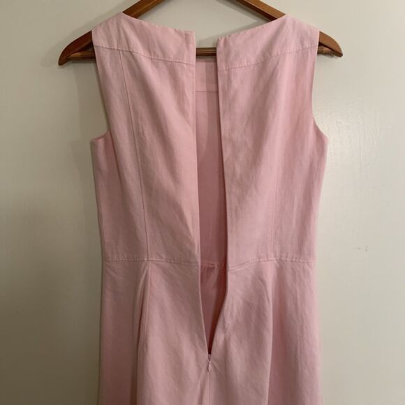 Ann Taylor Loft Dress Size 0 Lined Pink Sleeveless Invisible Zipper - Picture 10 of 15